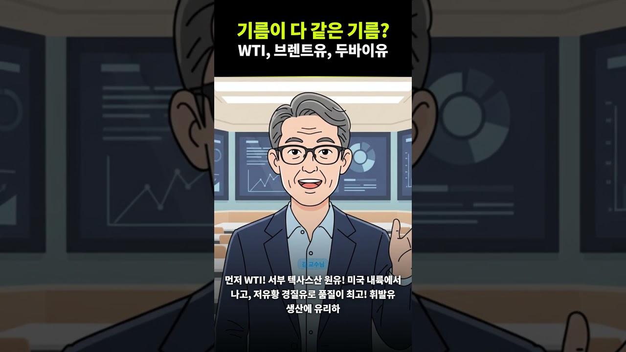 WTI, 브렌트유, 두바이유 대체 뭔데? 🚨 유가 3형제 완벽 해부! #Shorts