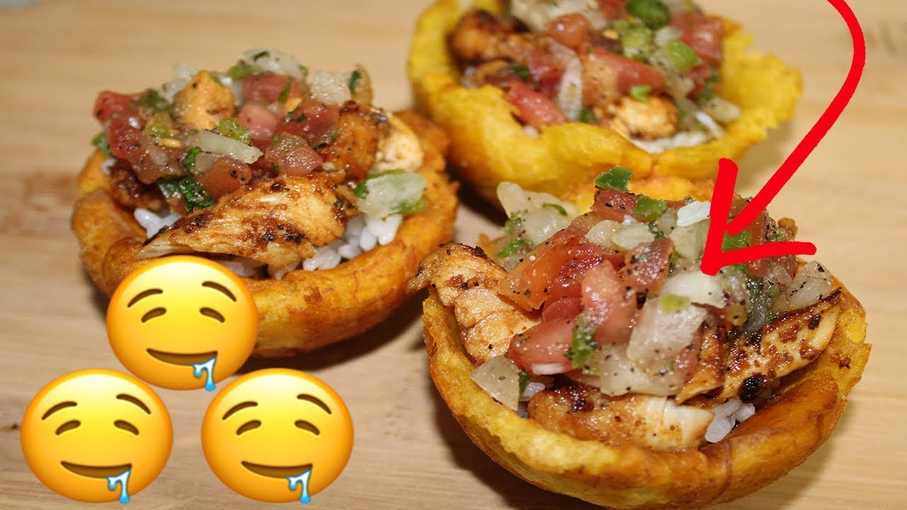 Chicken Stuffed Plantain Cups Chipotle Style *WARNING DELICIOUS*