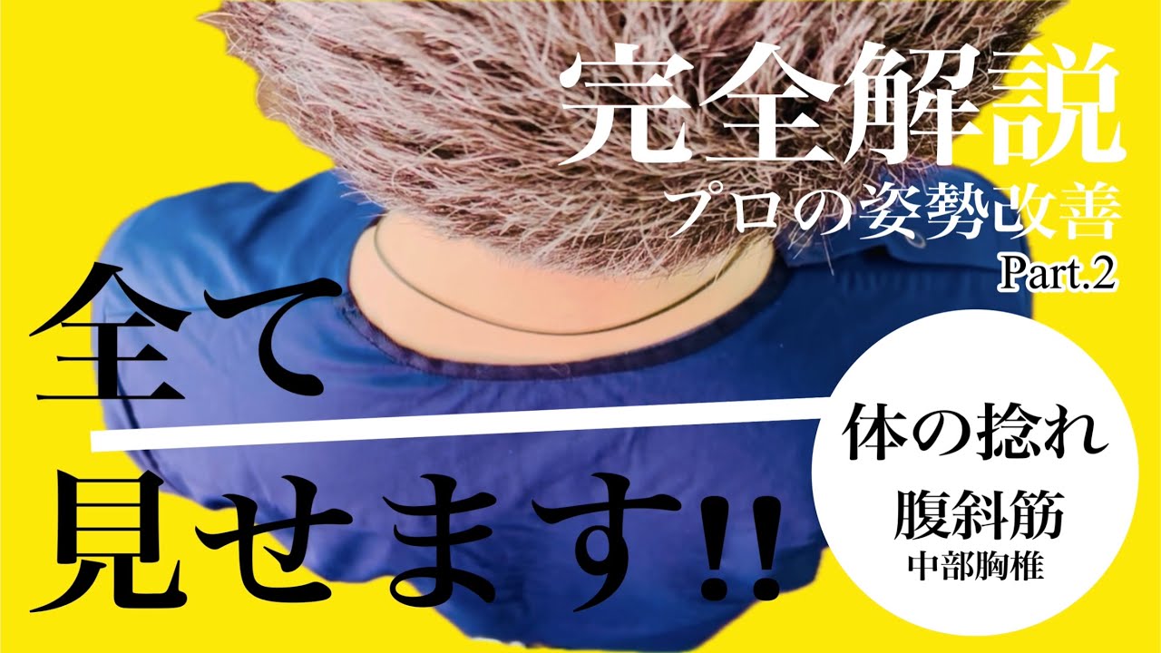 【完全解説】プロの姿勢改善全て見せます！「体の捻れ編」