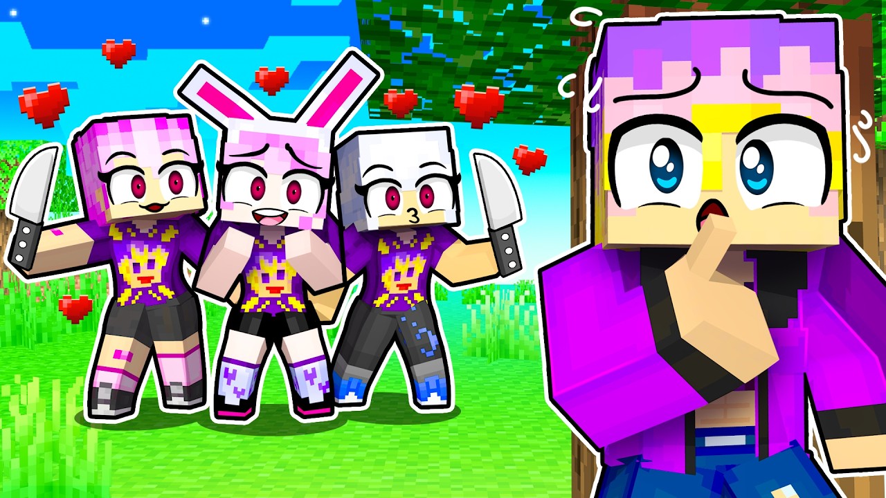 Escaping my CRAZY Fan GIRLS in Minecraft!