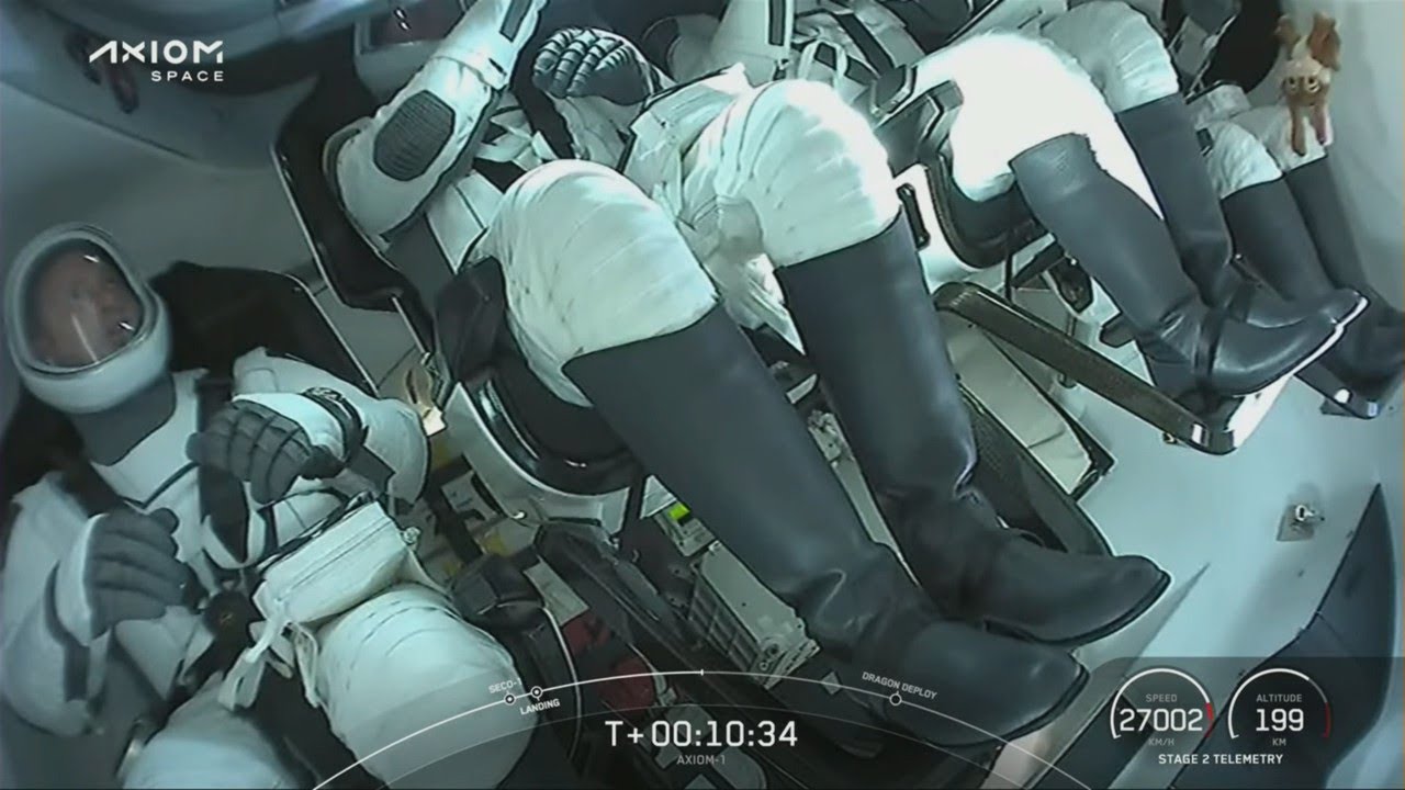 Axiom-1 mission: What was the zero-g indicator onboard with the crew?