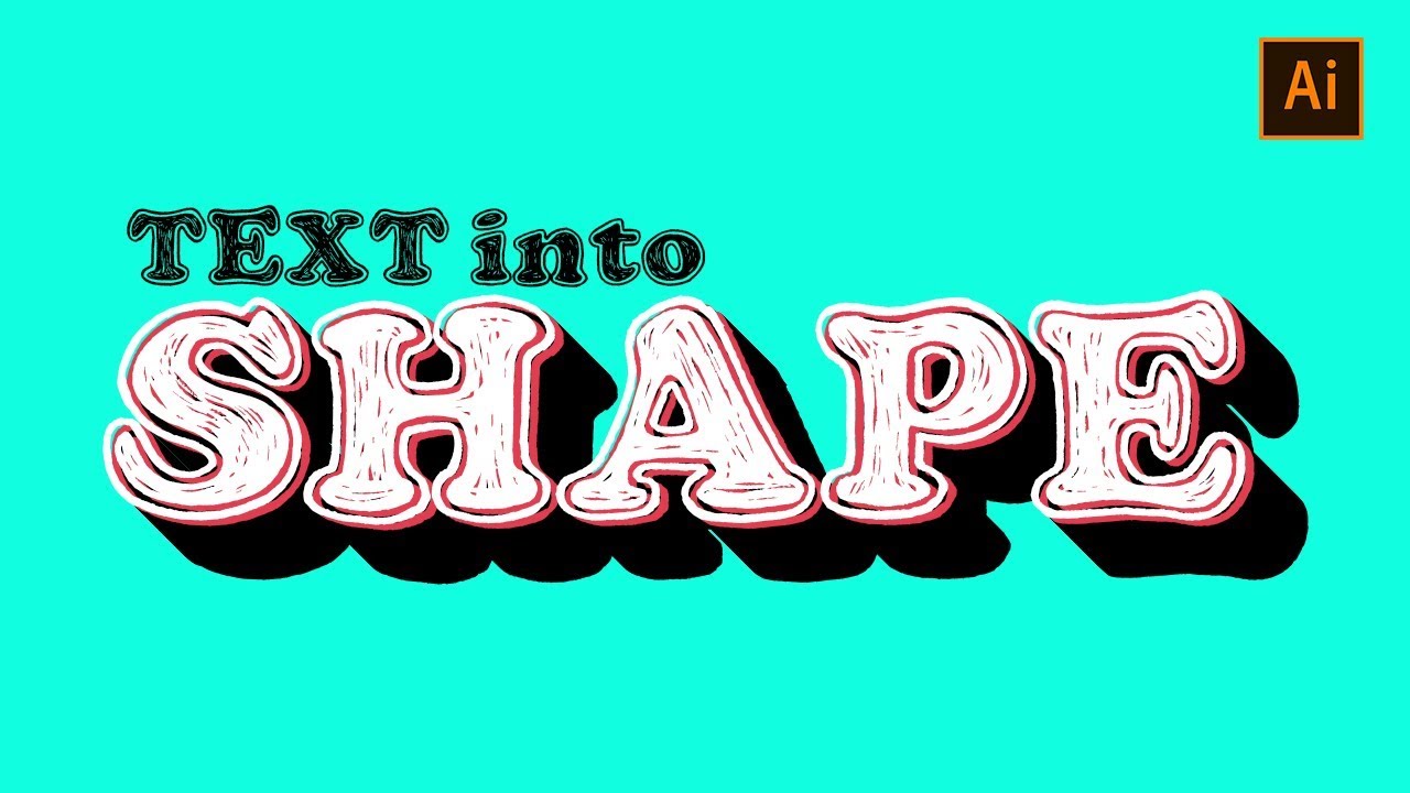 Text into Shape in Illustrator in Hindi | How to Change Text into Shape in Illustrator
