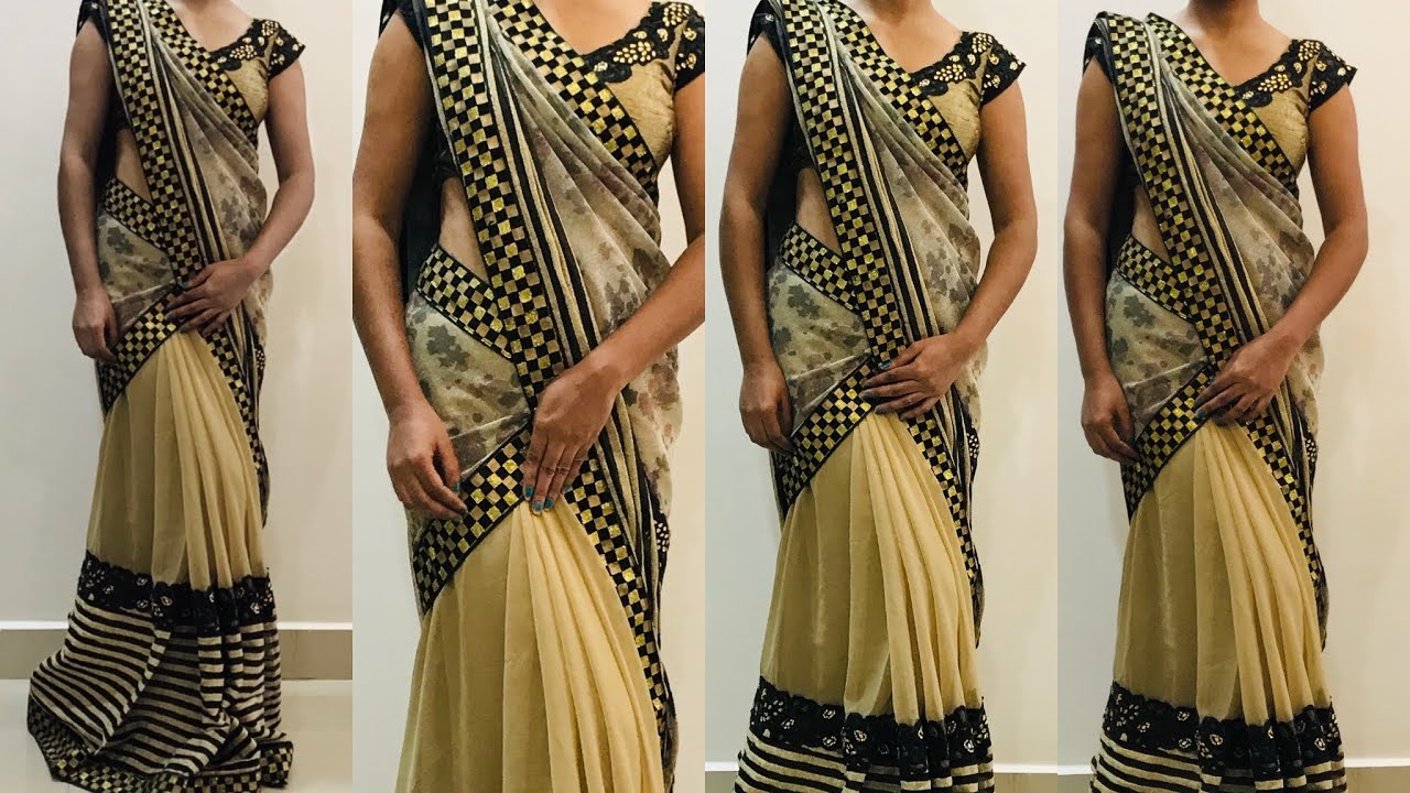 Mermaid style saree draping| Fish cut style saree draping| new style saree wear| saree tutorial