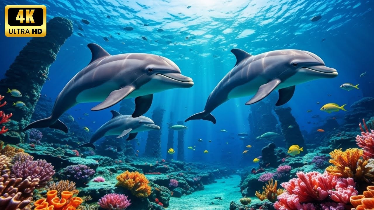 You Won’t Believe This 4K Ocean World 🌊🐠✨ – Colorful Marine Life 🐳🪼 | Relaxing Sleep Ambience 🌙💤