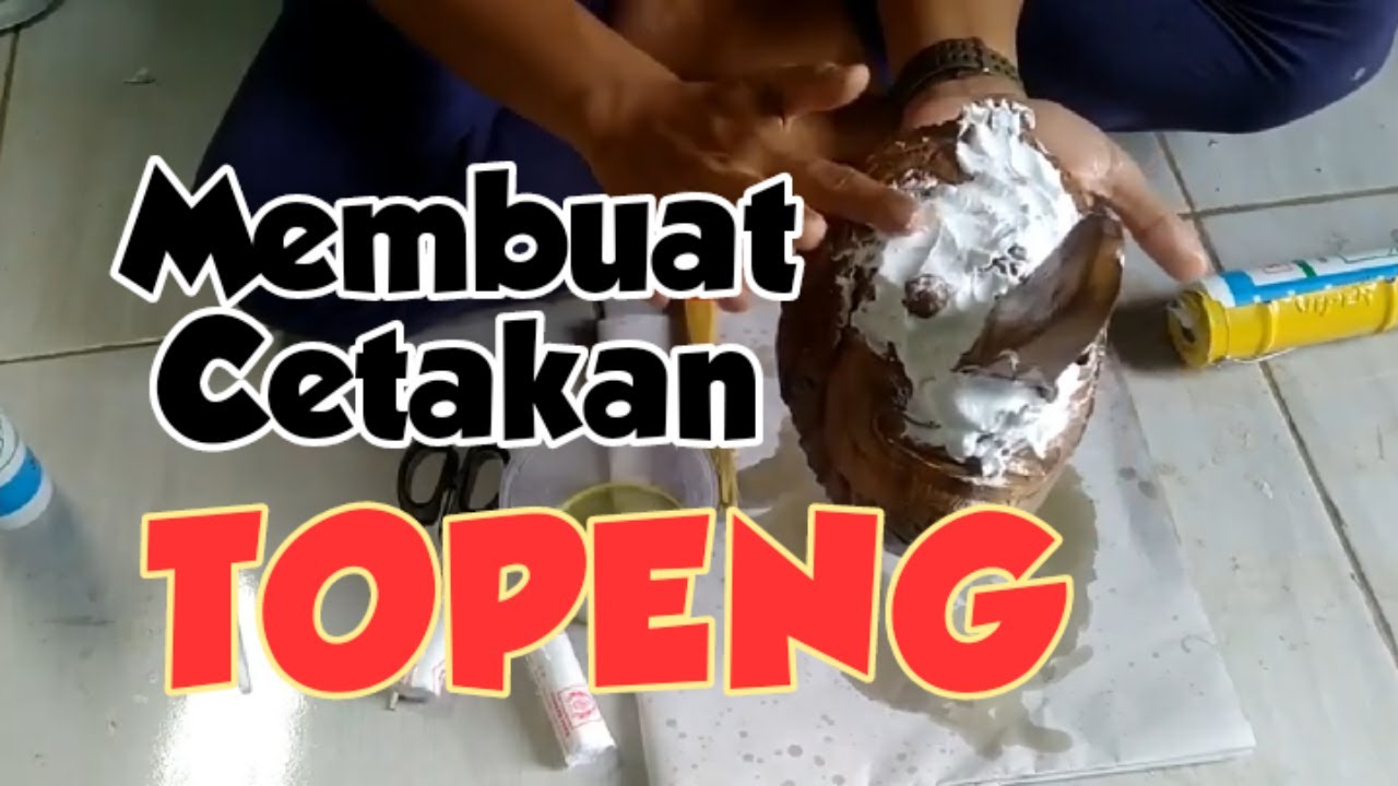 Membuat cetakan topeng dari lem silent