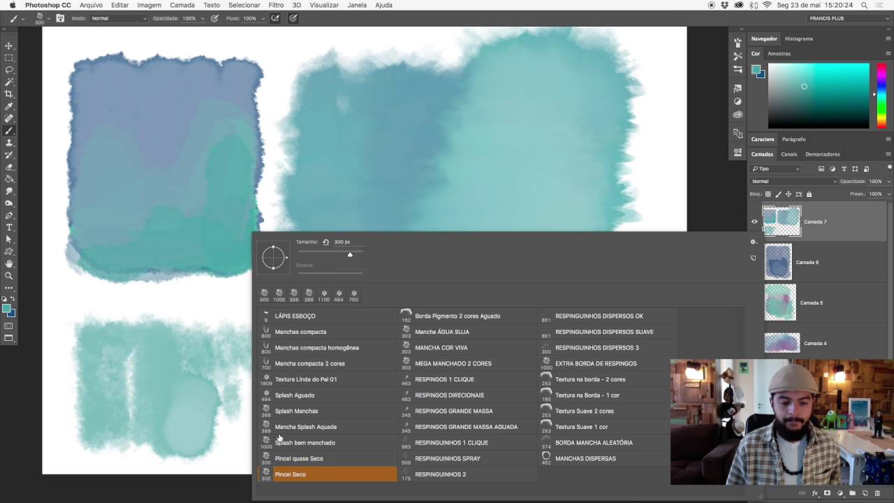 Demonstração Brushes Aquarela para Photoshop | FRANCIS DE CRISTO