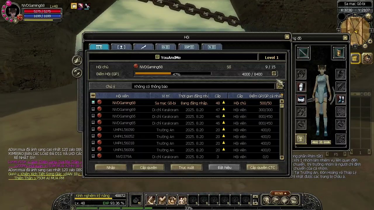 Silkroad Online  - Con đường tơ lụa | NVDGaming 34 Hỗ Trợ Lv 47 - Thu Hồi Điểm Sức Mạnh, Trí Tuệ