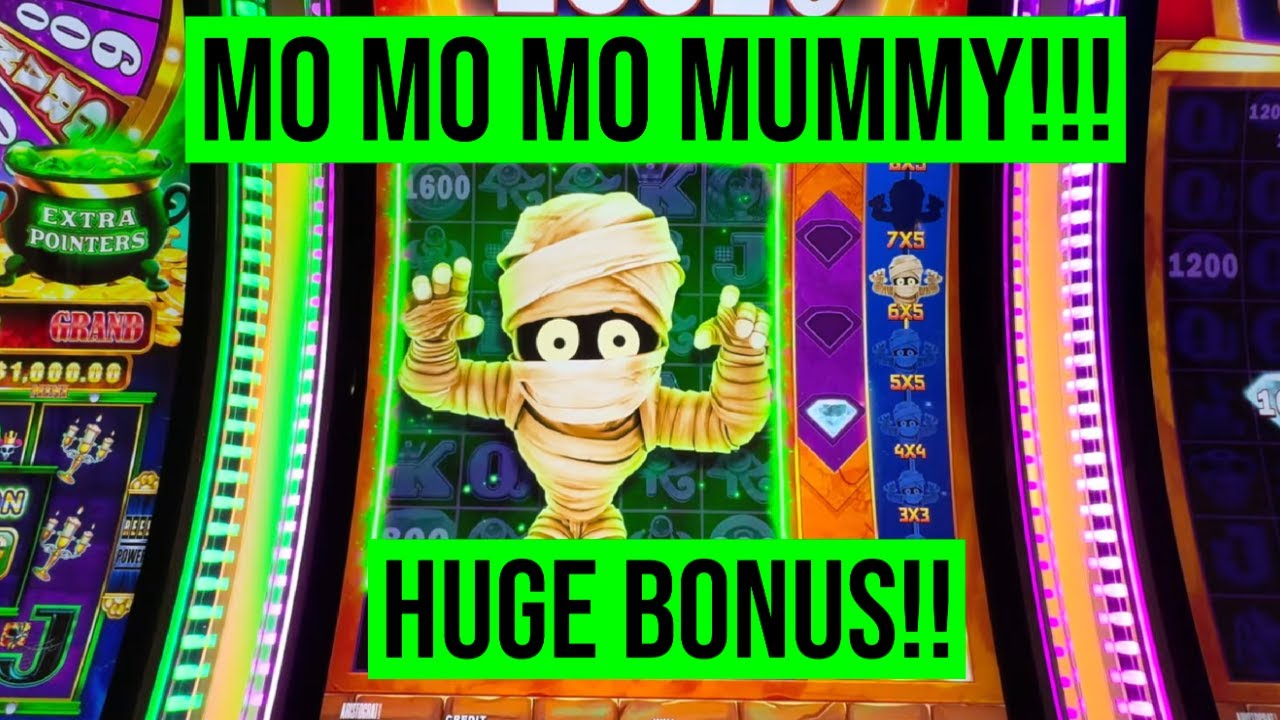 WE GOT A HUGE BONUS ON MO MO MO MUMMY SLOT!