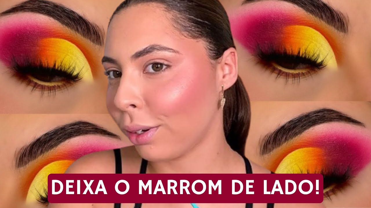 MAQUIAGEM SUPER COLORIDA PRA SAIR DO ÓBVIO!