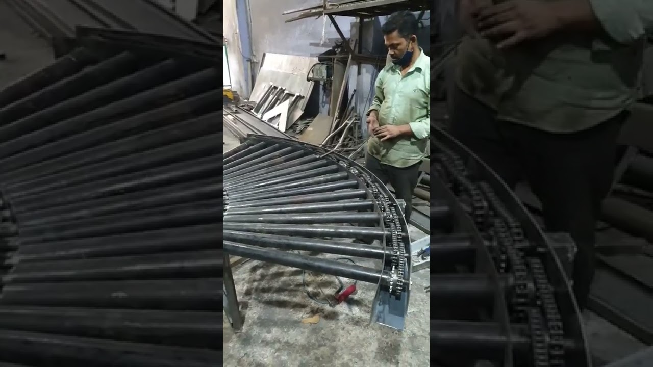 Working on Powerised Roller Conveyor. #shorts #conveyor #youtubeshorts  #food