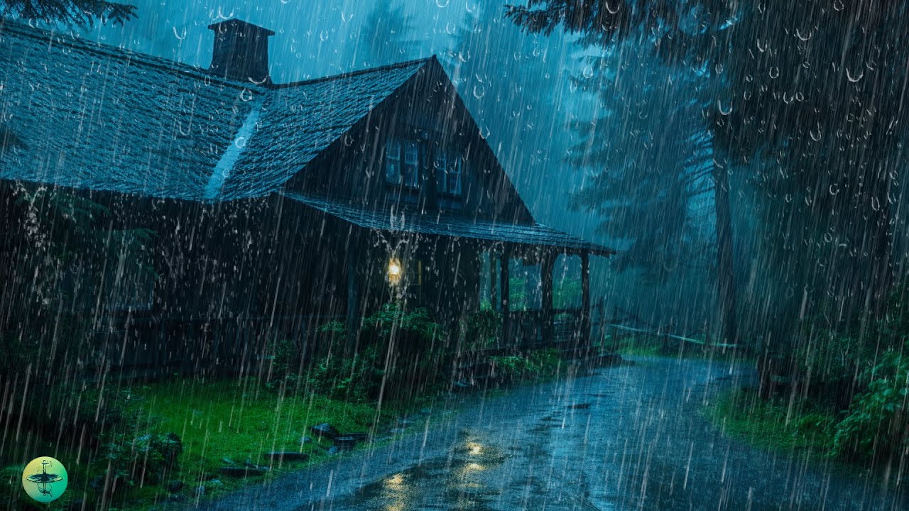 Sono Restaurador 💤 Som de Chuva para Dormir, Barulho Relaxante de Chuva no Telhado e Trov&atilde;o &agrave; Noite
