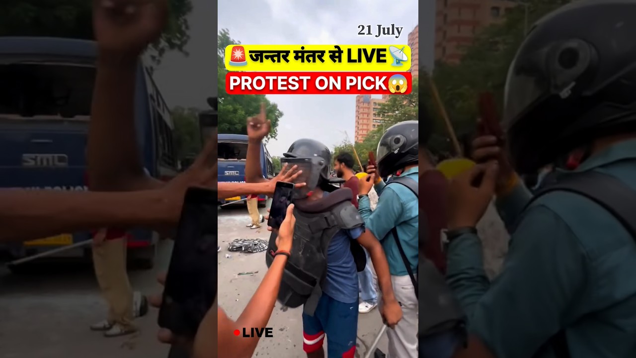 🚨 Jantar Mantar Se LIVE: Massive Protest On Peak! 😱 #Shorts #cjp #protest #live #viral #jantermanter