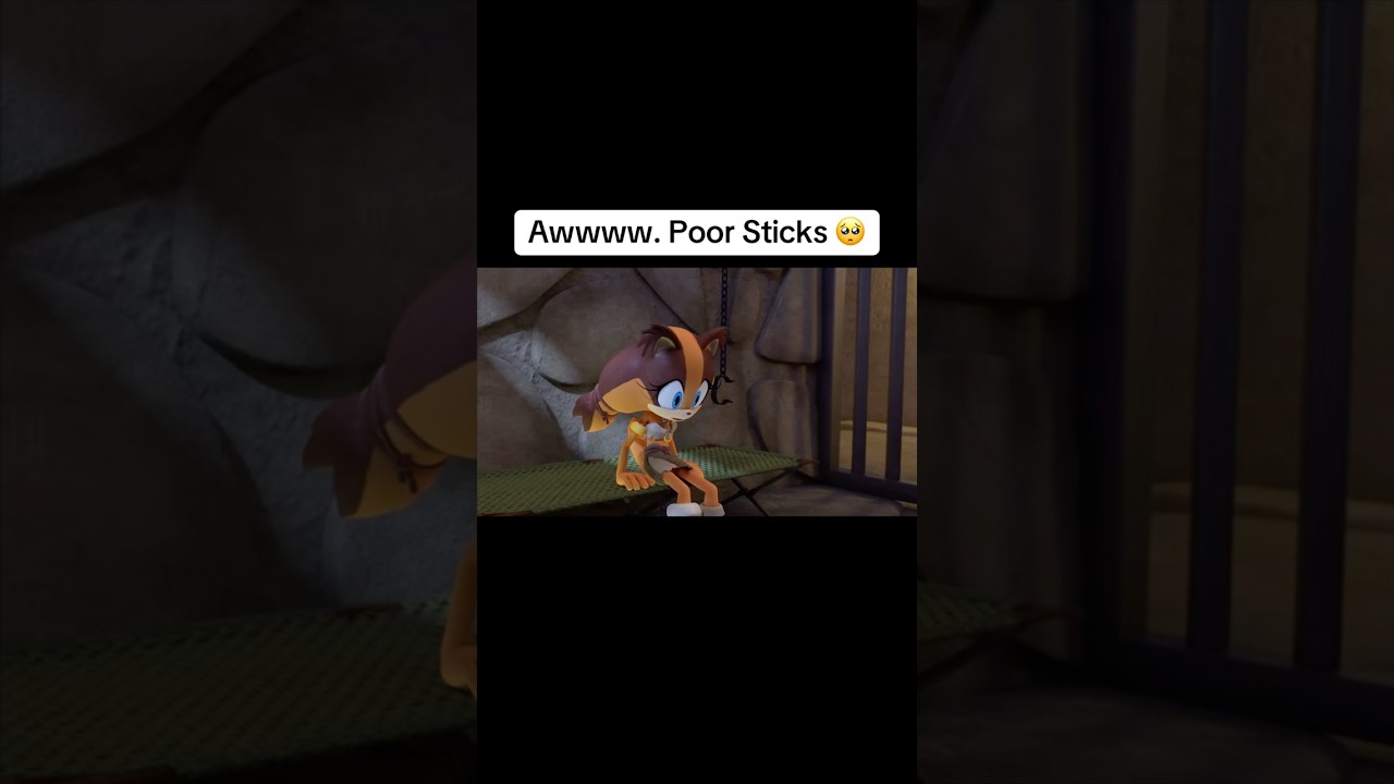 Sticks is sad 🥺 #sonic #sonicboom #sticks #sticksthebadger