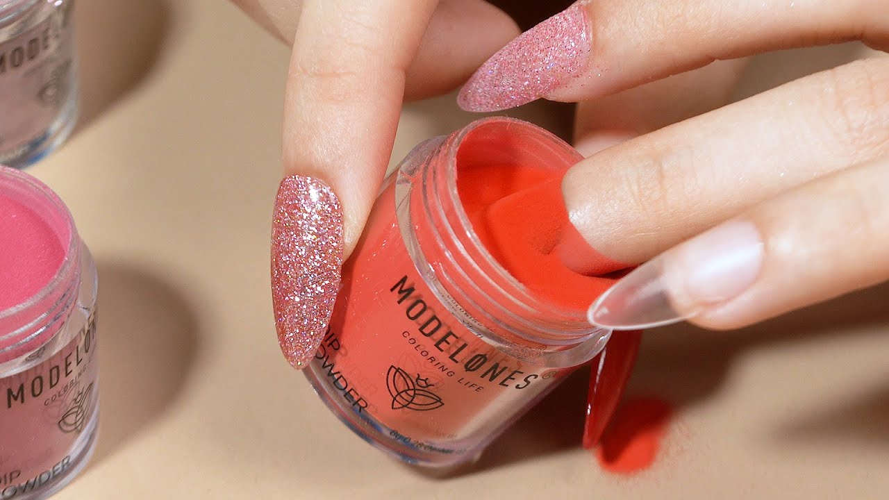 Modelones Dip Powder nail tutorial for beginners#modelones   #nailsoftheday  #nailtutorial  #nails