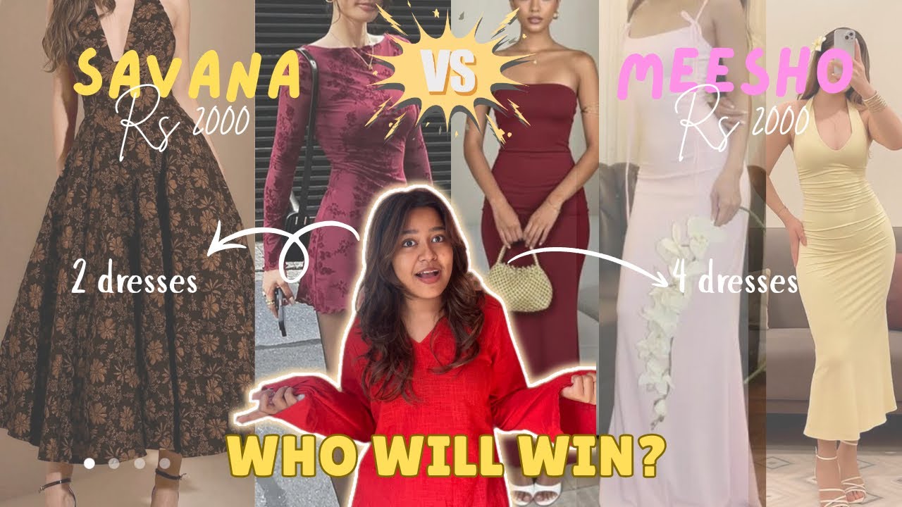 MEESHO vs SAVANA BATTLE(Birthday dresses): Which Budget Haul Has Better Outfits?! 🤯