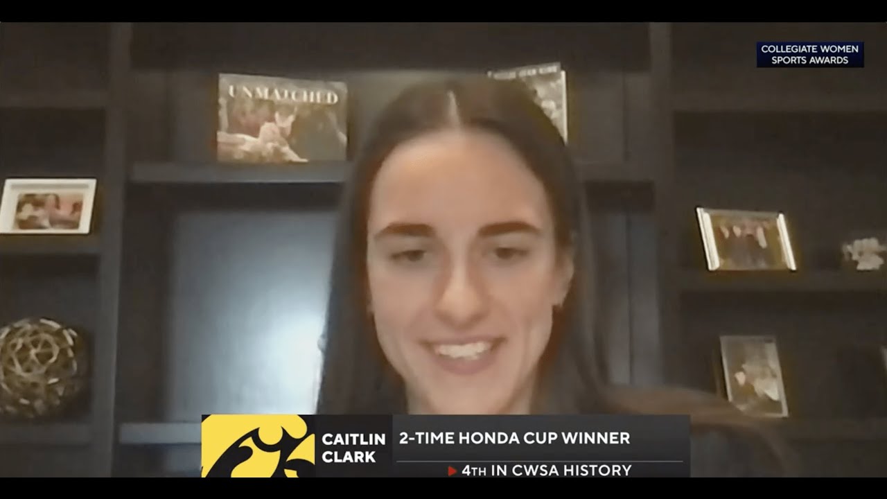 Caitlin Clark wins 2024 Honda Cup I FULL SPEECH