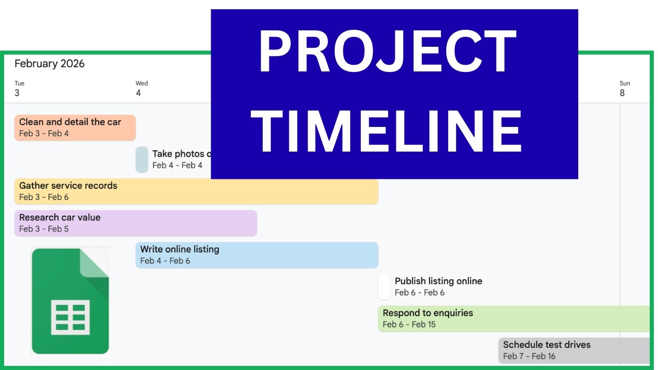Project Timeline in Google Sheets in 3 minutes (No Formulas!)