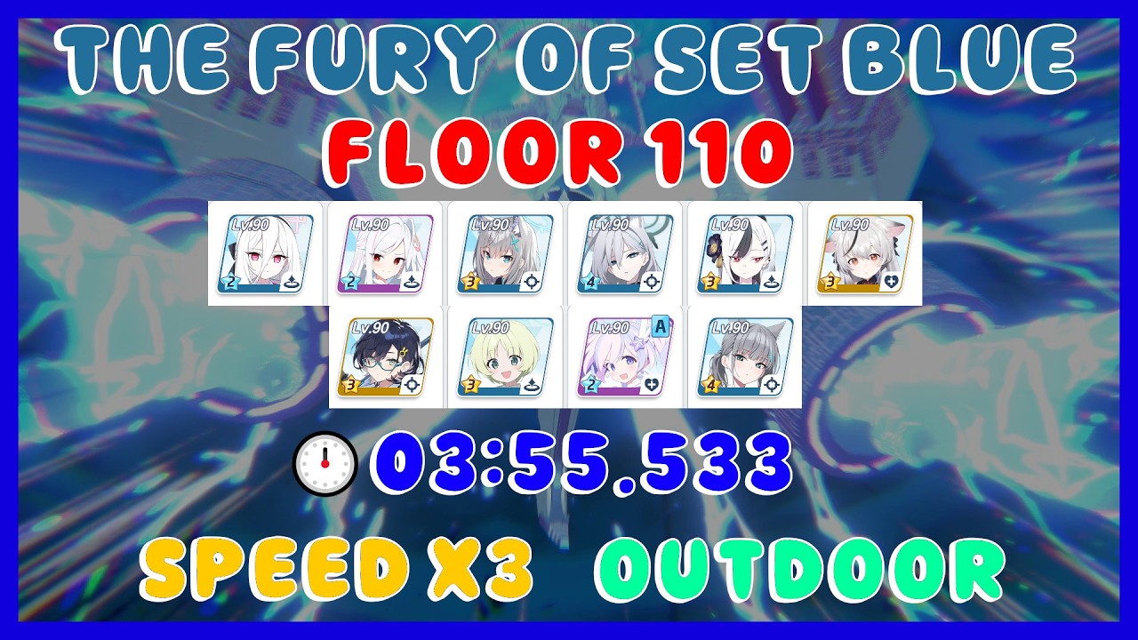 📘Blue Archive JP📘#141 Final Restriction Release The Fury of Set Outdoor💙(Floor 110)