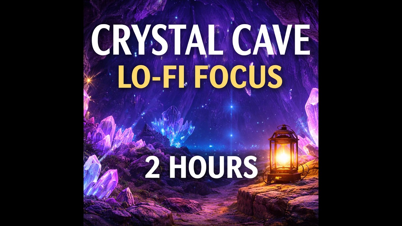 Hidden Crystal Cave ✨ 2 Hour Dreamy Lo-Fi for Focus & Creative Flow