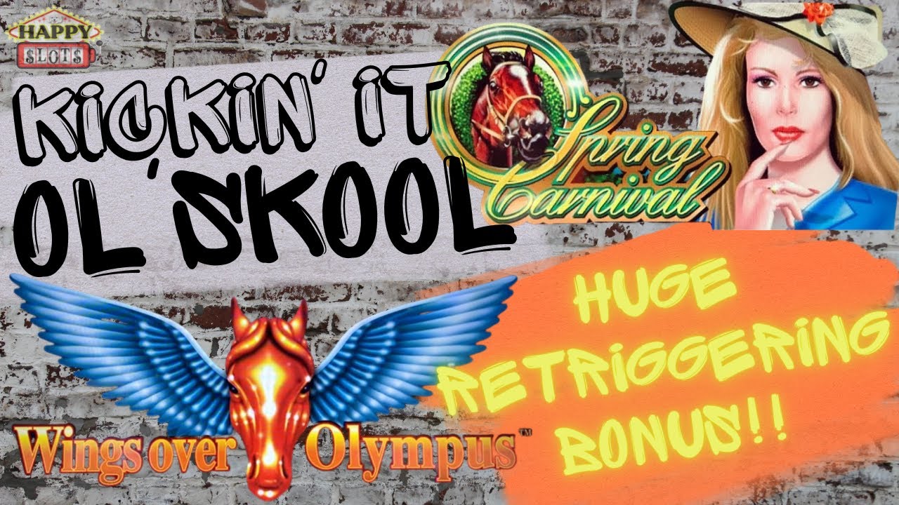 HUGE WIN Wings Over Olympus by Aristocrat! 💰💯 Ol' Skool slot Spring Carnival!