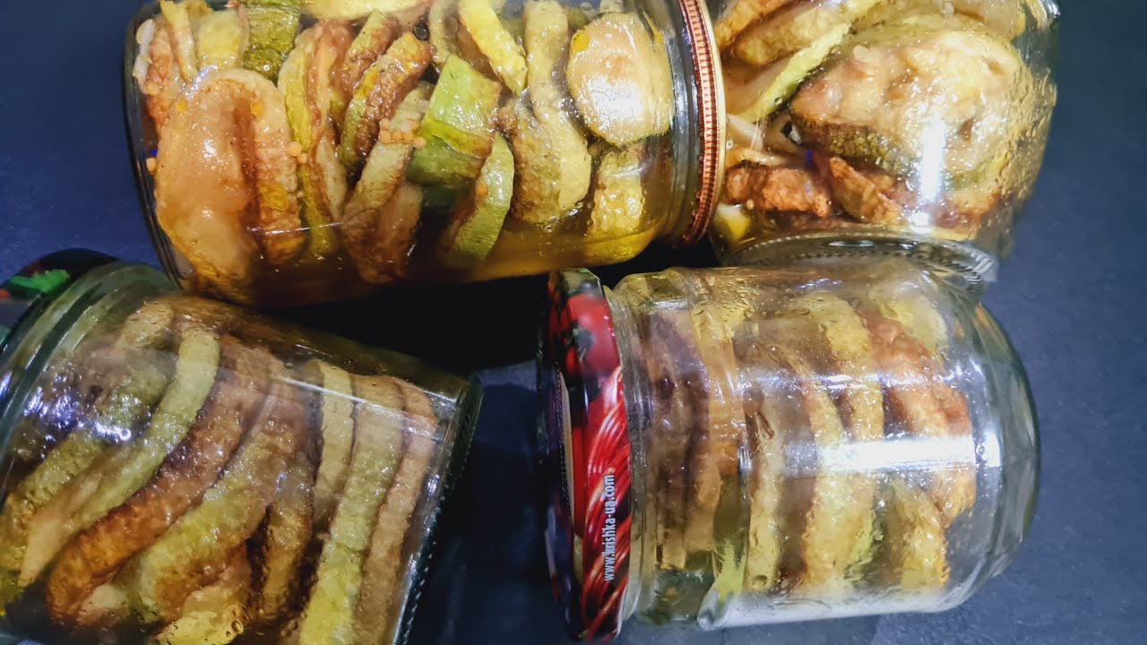 Dovleci prăjiți. La borcan pentru iarnă.  Cea mai simplă rețetă  .Cu gust de vară.