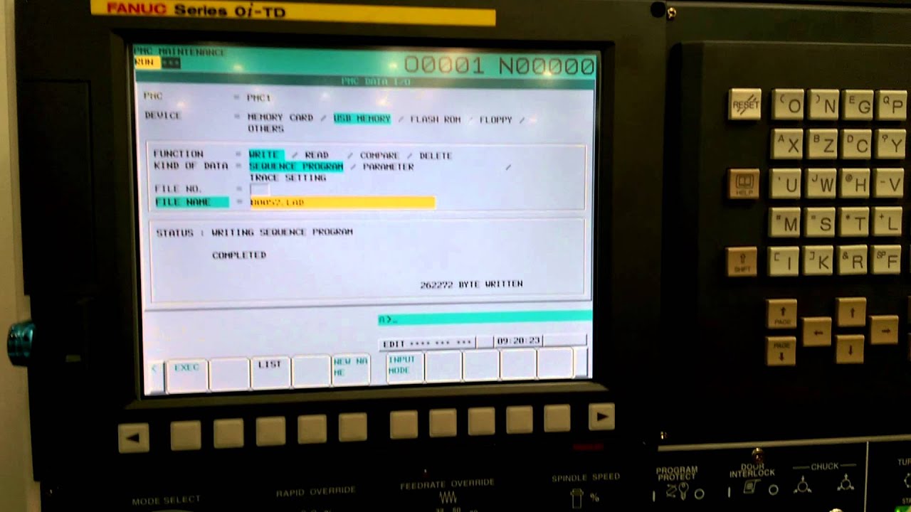 Fanuc PLC Backup, Load New