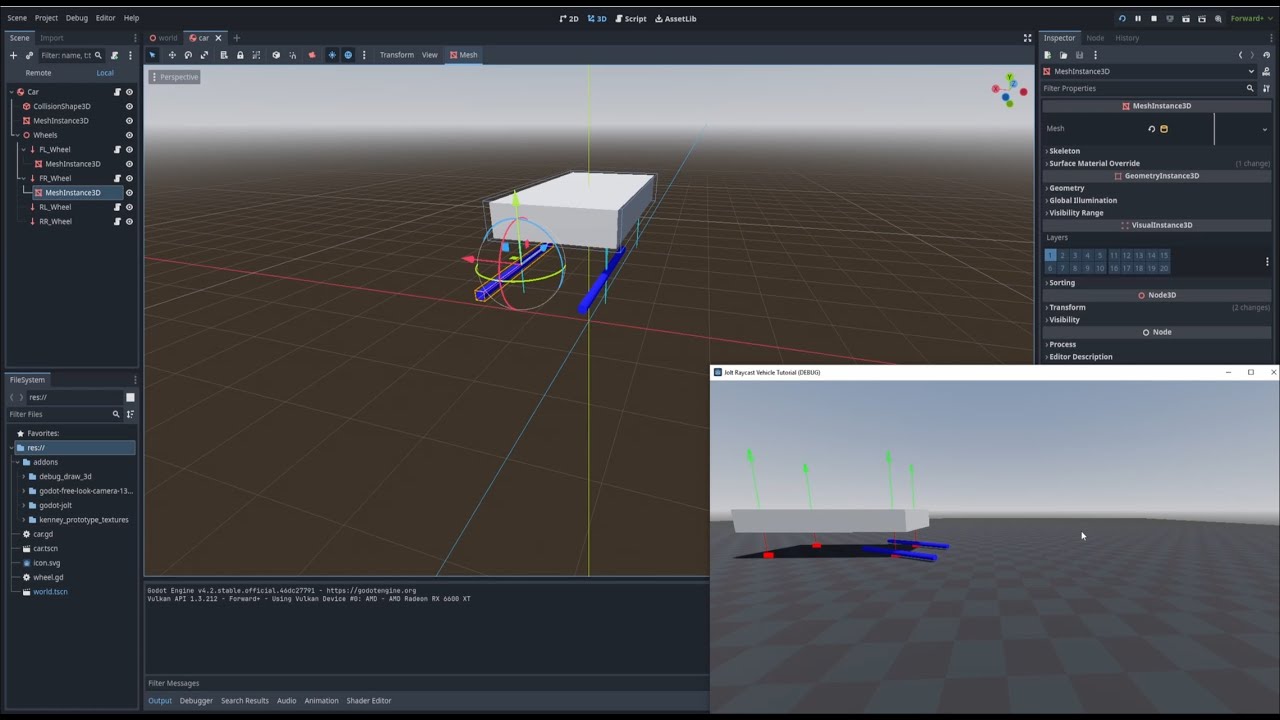 Raycast vehicle in godot part 3 (Steering and other forces)