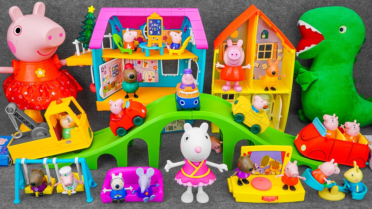 Toy ASMR | 65 Minutes Satisfying with Unboxing Cute Peppa Pig Around Town Playset | Review Toys ASMR