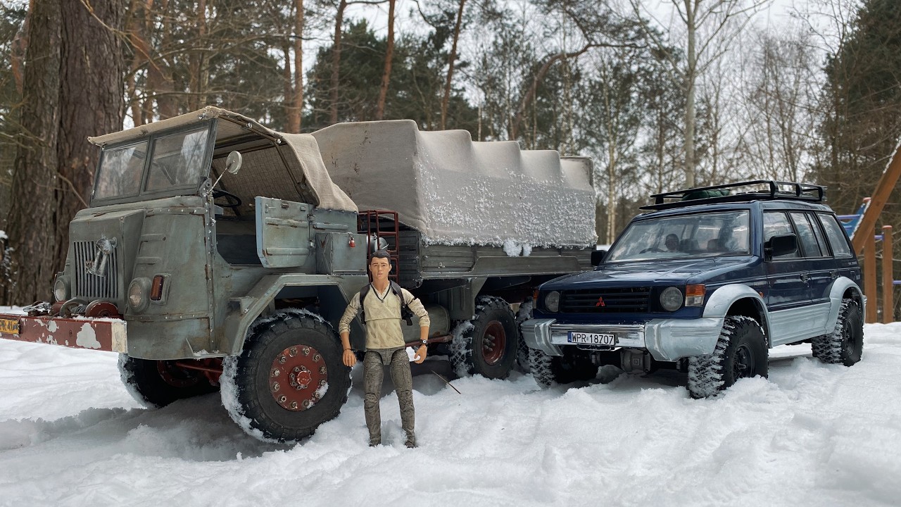 RC STAR 660 6X6 & MITSUBISHI PAJERO I WINTER EXPEDITION | RC SCALE OFF-ROAD DRIVE | DERMEISTERVID