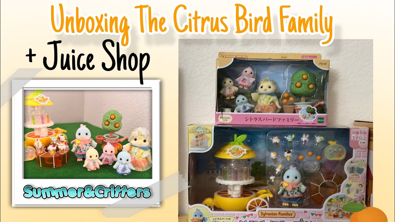 The Citrus Bird Family Unboxing - Calico Critters / Sylvanian Families 🤍 / Unboxing, Details, Tour