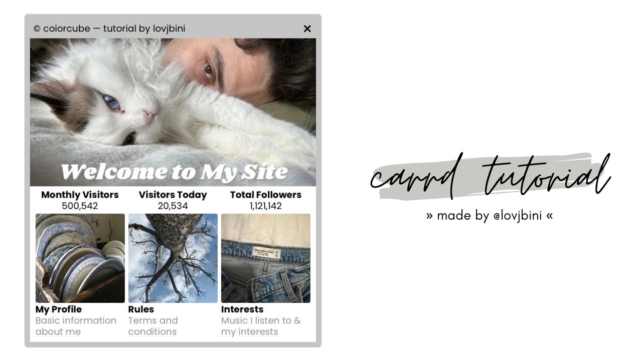 pretty & interactive carrd tutorial — © coiorcube