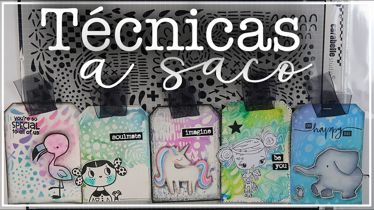 💖 FONDOS FÁCILES con STENCIL de CARABELLE + TÉCNICAS