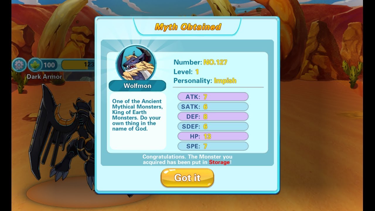 Monster Adventure Chaos - How to Defeat/Capture Wolfmon: Ultimate Rock Bound no Jutsu