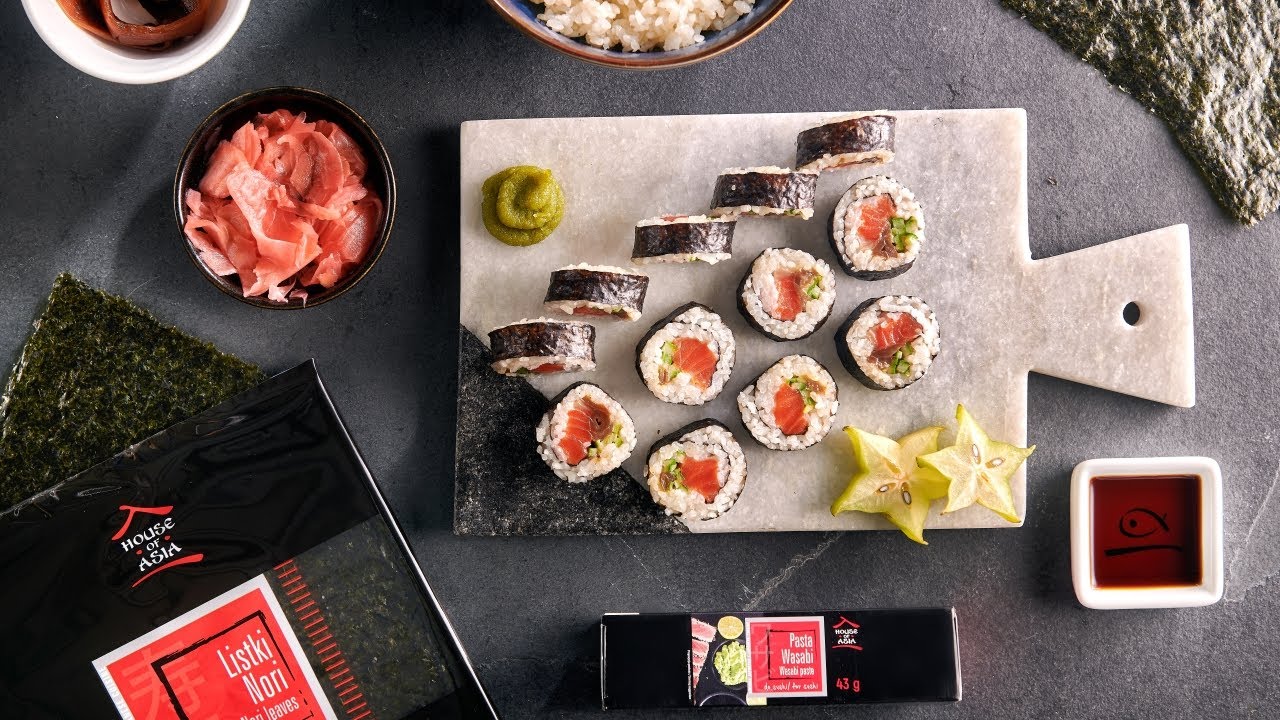 🍣 Jak zrobić sushi futomaki z łososiem? krok po kroku