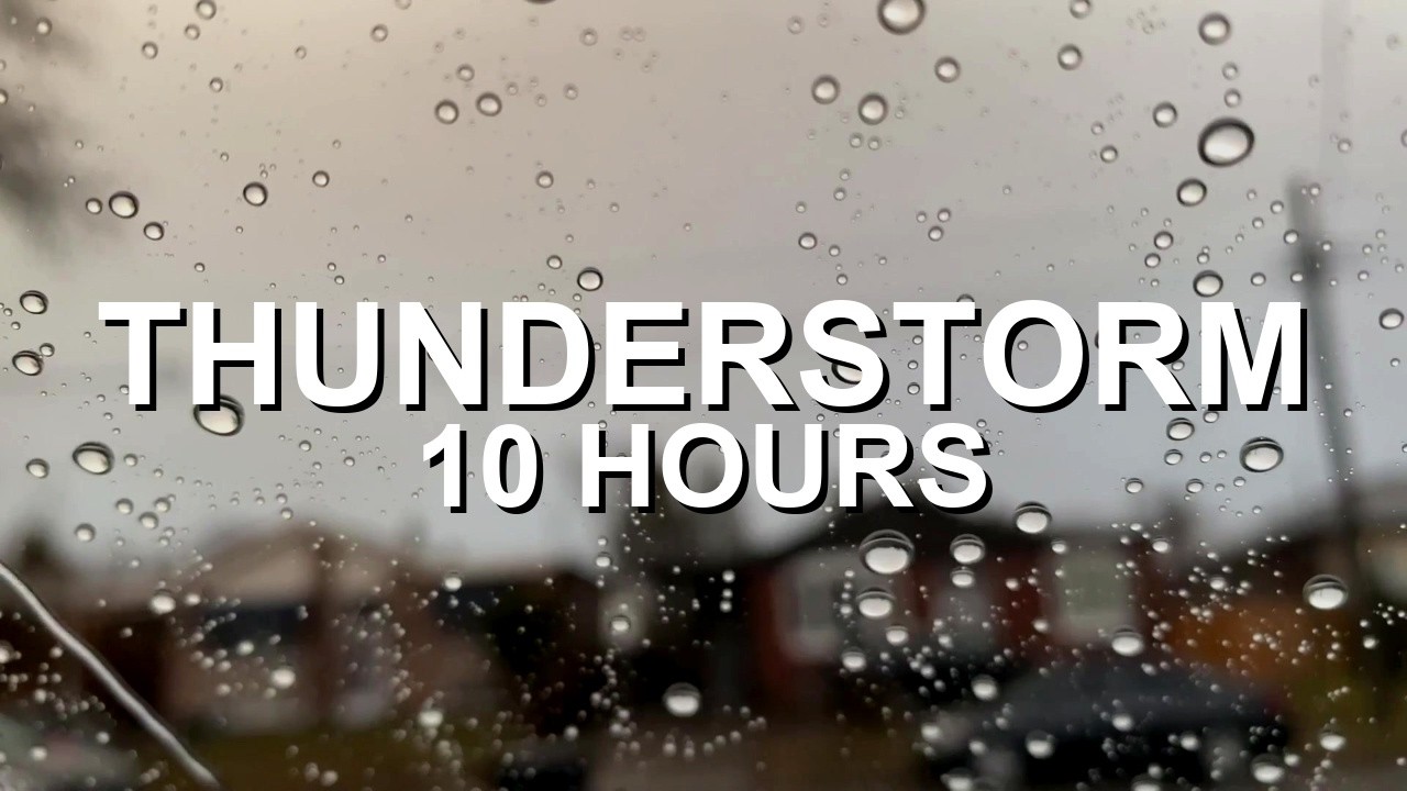 Thunderstorm Rain on Window for Sleep 🌧️ | Deep Storm Ambience | 10 Hours