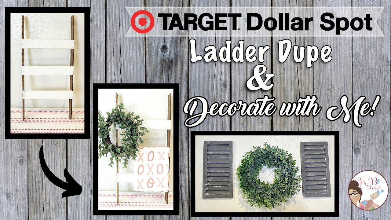 Target Dollar Spot Ladder Dupe|Decorate with Me | KB DECOR CRAFTS