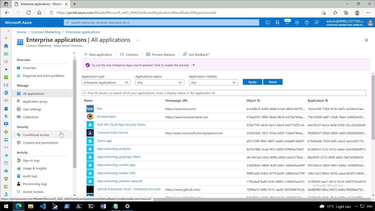 SC-300 Lab23: Grant tenant-wide admin consent to an application