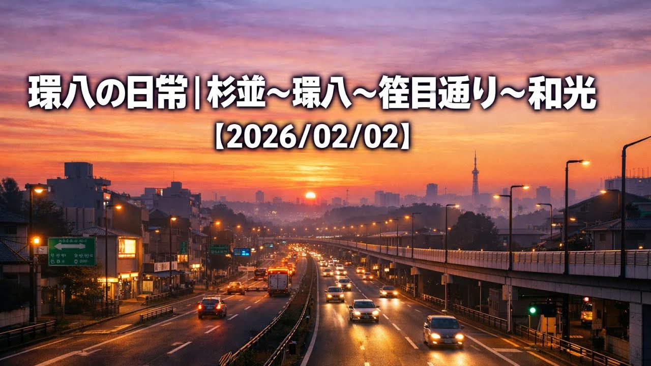 環八の日常｜杉並〜環八〜笹目通り〜和光【2026/02/02】