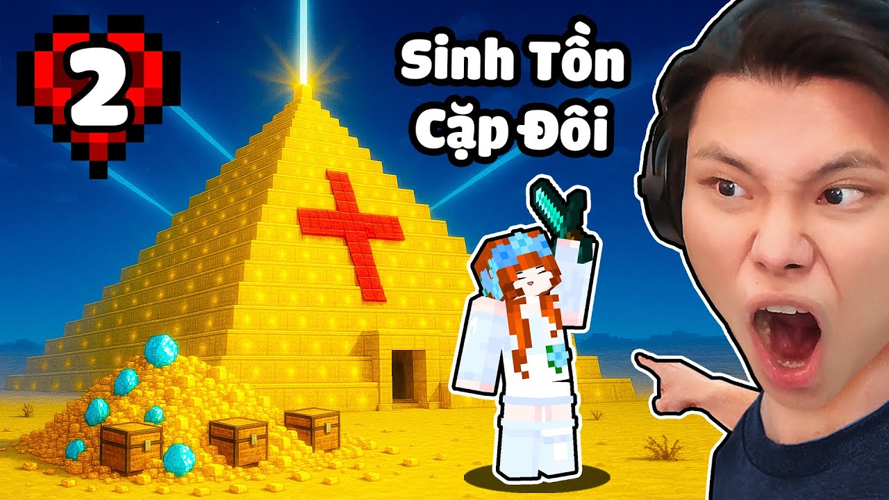 [TẬP 2] JAYGRAY MINECRAFT SINH TỒN CẶP ĐÔI*ĂN TRỘM KHO BÁU KIM TỰ THÁP (Bạn Gái Mochi Bị Bệnh🤒)