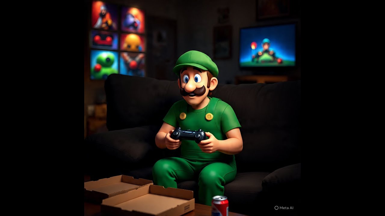 LUIGI Jugando juegos