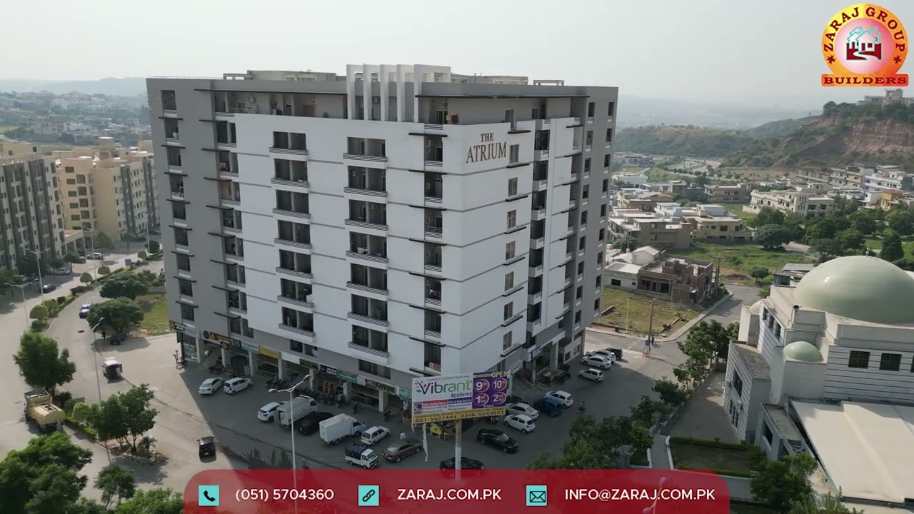 Discover the heart of luxury living at Zaraj Housing Society's stunning atrium.