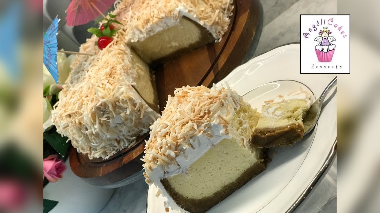 COCO CHEESECAKE / COCONUT CHEESECAKE - FACIL Y DELICIOSO by ANGELICAKES DESSERTS