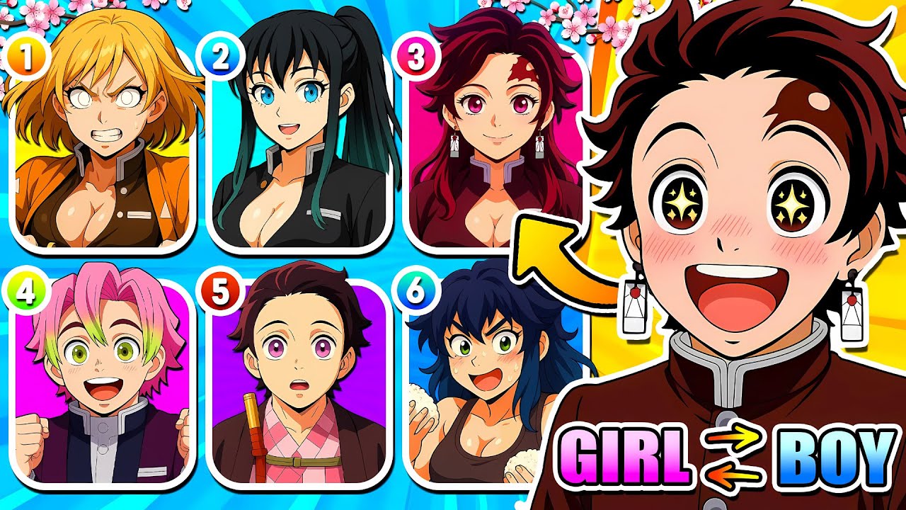 Demon Slayer Quiz 👺 Can You Guess the Character as the Opposite Gender? ❤️