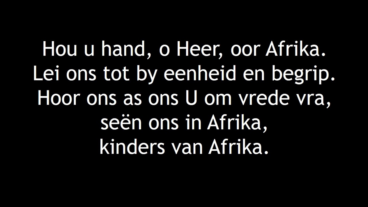 Seën ons Here God, Seën Afrika