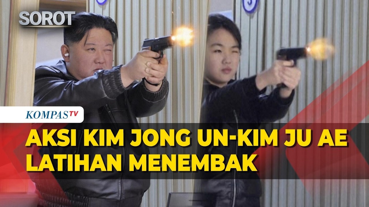 Aksi Kim Jong Un dan Putrinya Kim Ju Ae Latihan Menembak