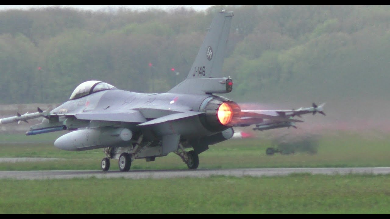 6x F-16 Take Off and Landing April 2024 Volkel