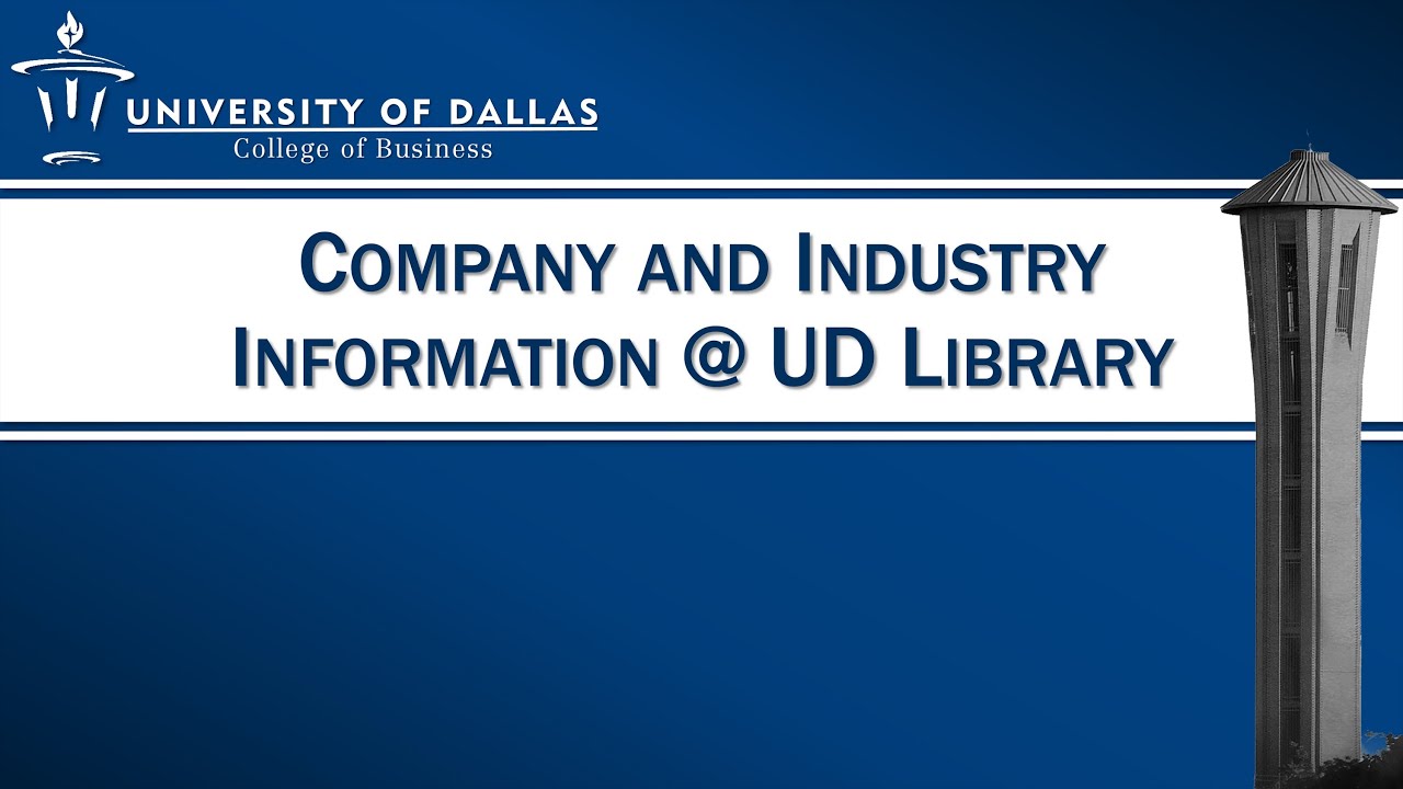 Company and Industry Information @ UD Library