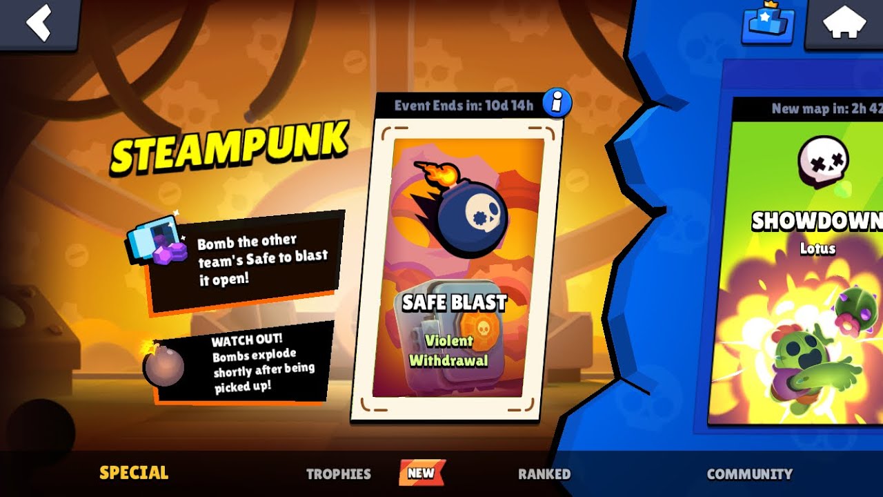 Playing new game mode safe blast on Brawl Stars