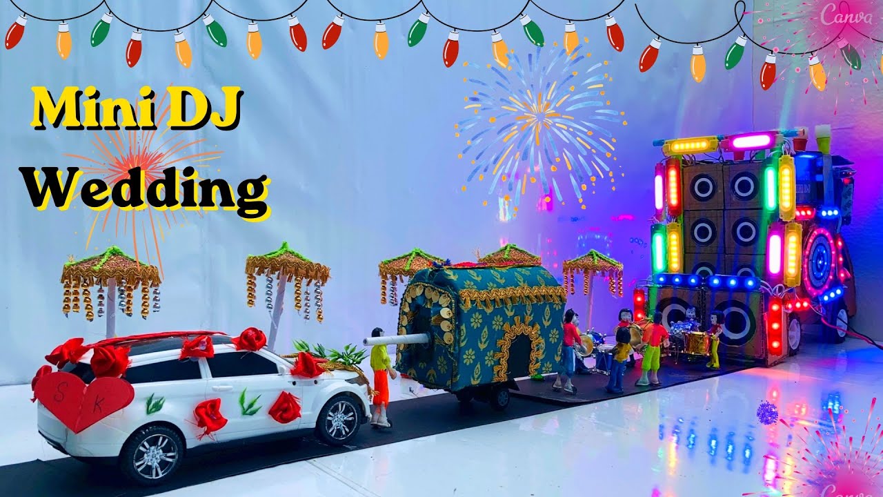 DIY Mini DJ Baraat Wedding DJ Setup | Amazing Mini DJ Wedding Decoration at Home