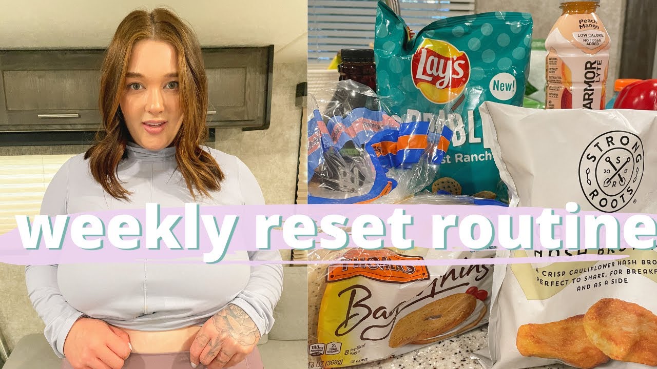 WEEKLY RESET ROUTINE! HEALTHY GROCERY HAUL & SHRIMP TACOS!